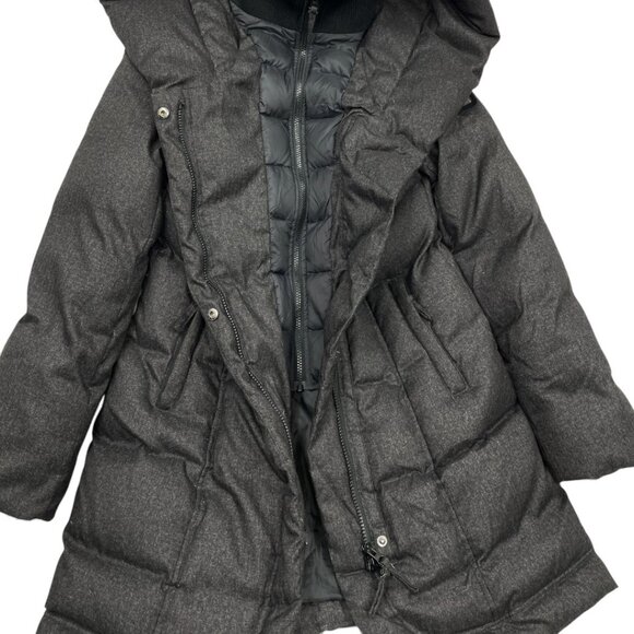 Oli Montreal Hooded Black Down Winter Coat Jacket Parka Women's Medium - Picture 5 of 12
